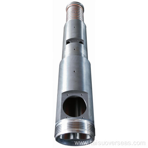 Conical twin screw and barrel for production lines